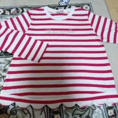 Shoo-la-Rue 赤と白ストライプ 長袖カットソー 120