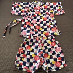 ⭐️美品⭐️花柄甚平 90cm未満 綿素材