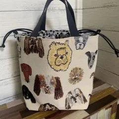 ブルーブルーエ 犬 刺繍 トートバッグ リュック2WAY ブラック - メルカリ