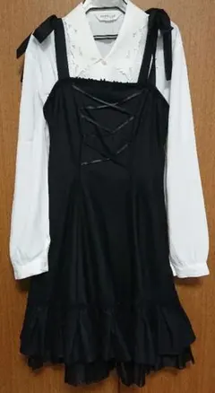 Ａラインバッスルジャンバースカート