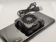 USB給電スマホ冷却ファン 吸盤固定 約62mm