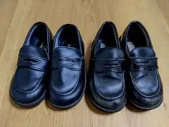 ローファー 黒 アキレス 通園靴 キッズ 16.0/17.0