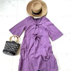 マークバイマークジェイコブス チュニック　ワンピース　綿　紫