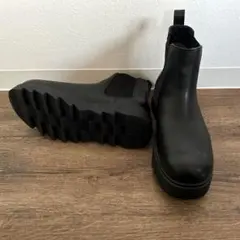 新品　GU　チャンキーソールサイドゴアブーツ　26cm 黒