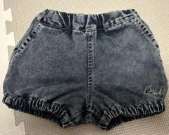 crescent ダークデニム フリル付きショートパンツ