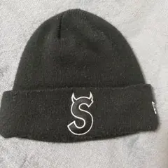 Supreme New Era ニット帽 ビーニー ブラックのサムネイル