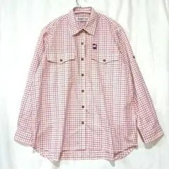 【ミレー】トップス/ブラウス/長袖シャツ/レッド×ピンク系/チェック柄/Mのサムネイル