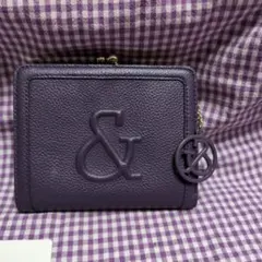 特別セール！未使用 PINKY&DIANNE　紫　 折り財布 口金　牛革