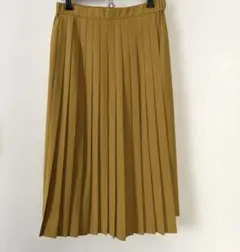 ヤマトドレス yangany フロントラップ プリーツスカート マスタードのサムネイル