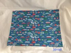 【ハンドメイド】入園入学 ランチマット 30×40 男の子 車柄