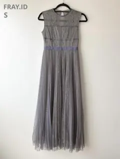 【14】中古美品 FRAY.ID ドットチュールドレス サイズ0 S相当