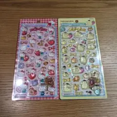 正規品　キティ　ポムポムプリン 　ボンボンドロップシール　２枚セット