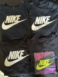NIKE ナイキ 半袖Tシャツ 4枚セット ブラック ロゴプリント1枚希少柄含むのサムネイル
