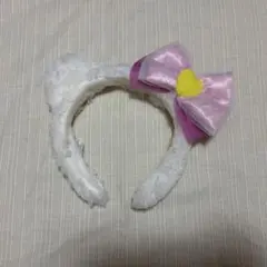 キティちゃんカチューシャ ピンクリボン付き