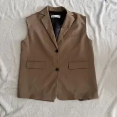ZARA ブラウン ベスト ジレ