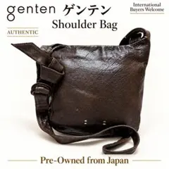genten ゲンテン ショルダーバッグ 本革 レザー ブラウン 斜め掛けバッグ