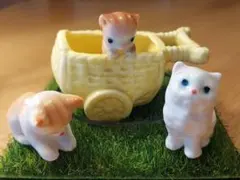 陶器　猫　置物