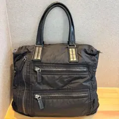 J*様 TOD'S トッズ トートバッグ　ナイロン レザー 黒 ビジネスや旅行に