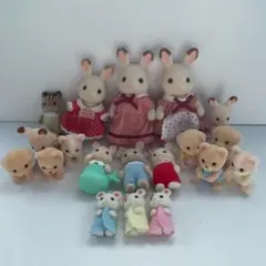 シルバニアファミリー 人形19体セット 衣装付き まとめ売り