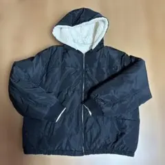 【匿名配送・24時間以内発送】着脱可フード付き黒×白ボアリバーシブルジャケット冬