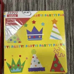 TESCO パーティー招待状 10枚入り　クリスマスカード10枚　海外