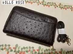 【新品】Kollo Rose ラウンド ダブルファスナー長財布ショルダー2way