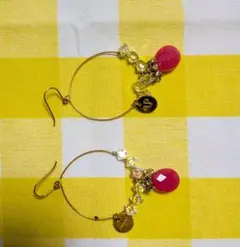 バーニーズニューヨーク　フープピアス　ピンクのサムネイル