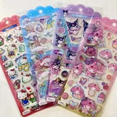 ハローキティ マイメロディ シナモロール クロミ　ドロップジェリーシール