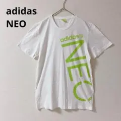 【アディダス】adidas NEO ホワイト Tシャツ　プリント　白