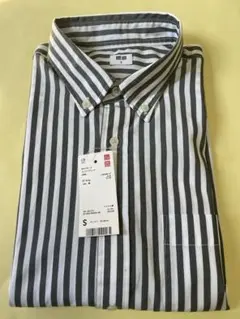新品未使用 UNIQLO EFCブロードストライプシャツ S