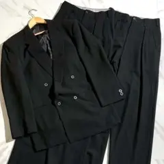 【良品✨】Damm ダブル スーツ セットアップ オーダーメイド パンツ2本 黒