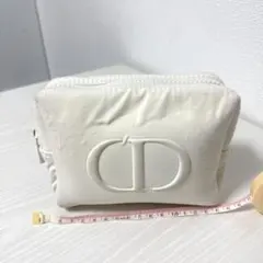 【Dior ノベルティ】ディオール ポーチ ホワイト CDロゴ 白 メイクポーチ