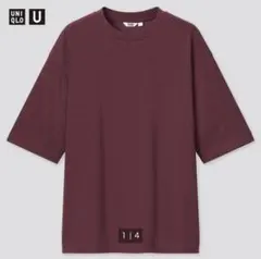 UNIQLO ユニクロu エアリズムコットンオーバーサイズＴシャツ5分袖　Ｌ