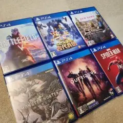 PS4 ソフト6枚セット スパイダーマン モンスターハンター