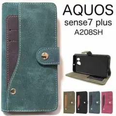 AQUOS sense7 plus A208SH コンビ柄手帳型ケース