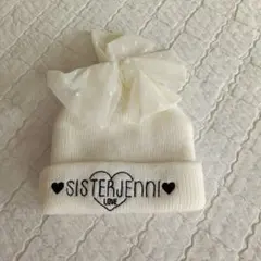 SISTER JENNI リボン付きニット帽 Sサイズ アイボリー