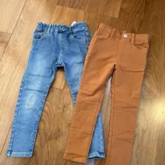 子供用ボトムス　2本セット　裏起毛110cm