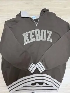 KEBOZ ハーフジップ スウェット ブラウンのサムネイル