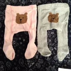BabyGAP くまさんタイツ2枚セット