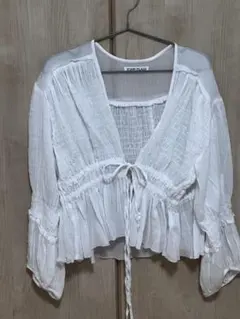 K'IAM-PLAGE ホワイトブラウス 長袖