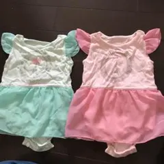 ニシキ　ベビーロンパース二枚セット　ふたご　色違い