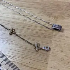 【ネックレス・ブレスレット】2点セット　クローバーモチーフ シルバー