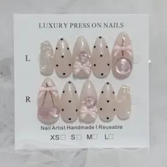 ネイルチップ さくらんぼ フレンチガーリー 量産型 ワンホン ちゅるん スナ系のサムネイル