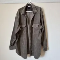 BEAMS コーデュロイシャツ XL カーキ