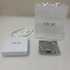 【新品未使用】Dior チェーンブレスレット ロゴチャーム付き