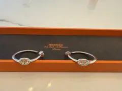 HERMÈS シェーヌダンクル　アンシェネ　PM シルバー フープピアス 美品のサムネイル