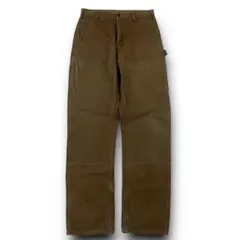USA製 神サイズ Carhartt カーハート ブラウン ダブルニー W32