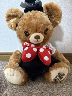 ミニーマウス風クマのぬいぐるみ 約30cm