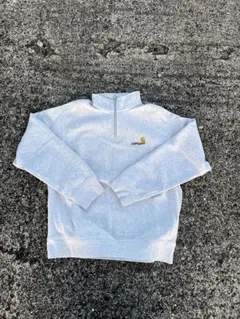 Carhartt ハーフジップ トレーナー M ライトグレー