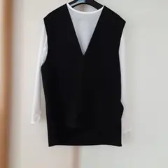 green label relaxing　 Vネック　ニット　ベスト　ジレ